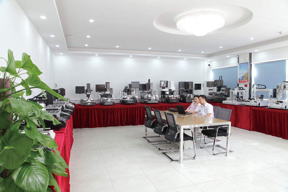 Exhibition room for bga machine soldering station.jpg